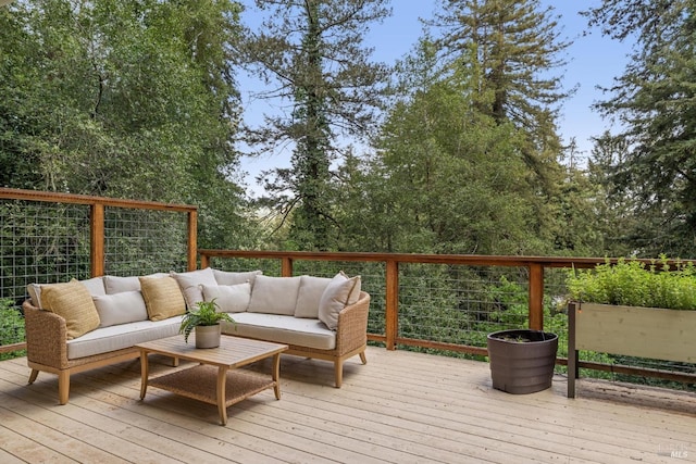 16 Ivy Ln, Woodacre, CA 94973 - wooden terrace featuring an outdoor hangout area