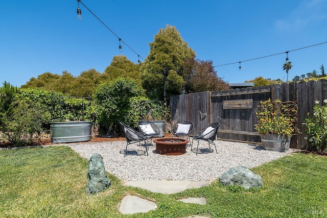 229 Cardinal Rd, Mill Valley, CA 94941 - view of yard with an outdoor fire pit