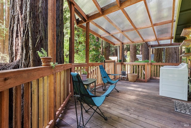 10 Wildwood Ln, Cazadero, CA 95421 - view of wooden deck