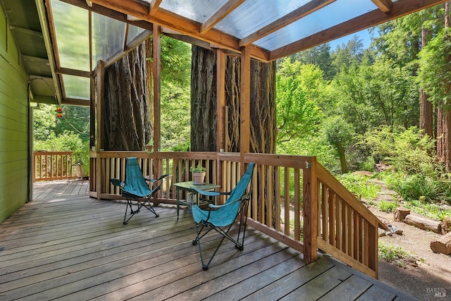 10 Wildwood Ln, Cazadero, CA 95421 - sunroom with a forest view