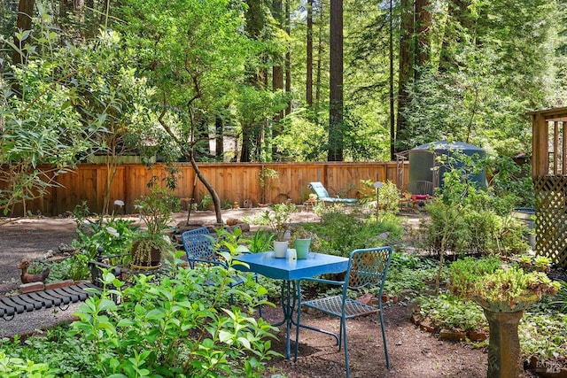 10 Wildwood Ln, Cazadero, CA 95421 - view of yard with fence and a patio area