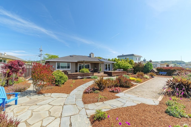 199 Golden Hind Psge, Corte Madera, CA 94925 - rear view of house featuring fence and a patio area