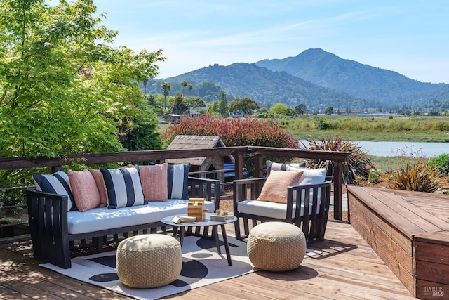 199 Golden Hind Psge, Corte Madera, CA 94925 - wooden deck with a mountain view