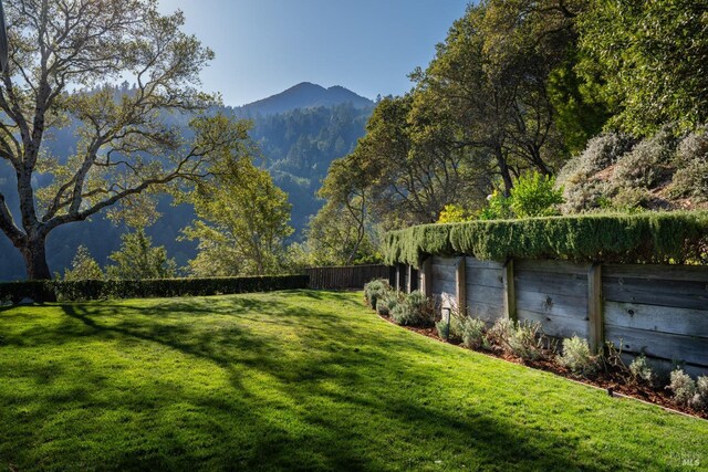 421 Crown Rd, Kentfield, CA 94904 - view of swimming pool with a mountain view, outdoor lounge area, a patio, and a view of trees