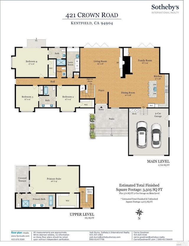 421 Crown Rd, Kentfield, CA 94904 - room layout