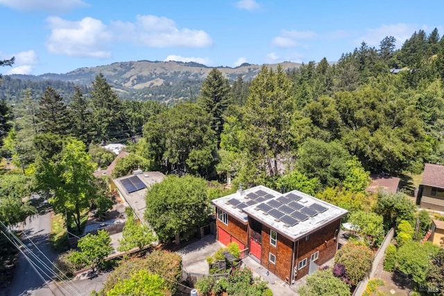 9 Buckeye Cir, Woodacre, CA 94973 - view of subject property with a forest and a mountain backdrop