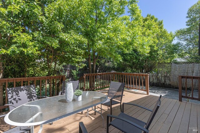 2095 W Pueblo Ave Unit A, Napa, CA 94558 - view of yard with a wooden deck and a patio