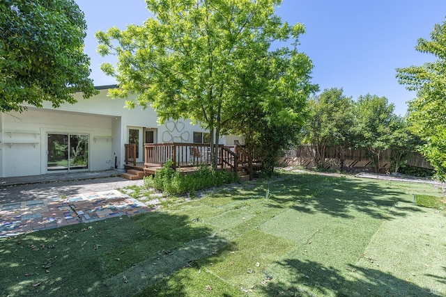 2095 W Pueblo Ave Unit A, Napa, CA 94558 - view of yard featuring a wooden deck and a patio