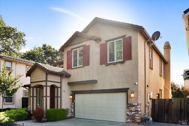 566 Chaparral Loop, Vacaville, CA 95688 - view of front of house featuring fence, concrete driveway, a garage, and stucco siding
