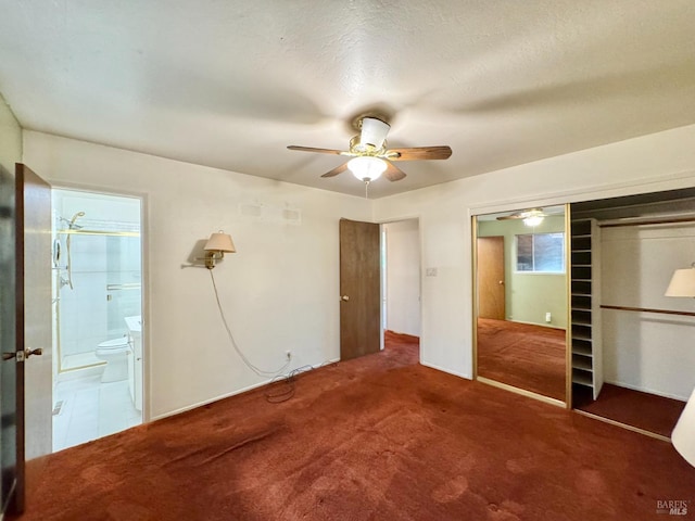 4511 Dry Creek Rd, Napa, CA 94558 - unfurnished bedroom with a closet, carpet, ensuite bath, and ceiling fan