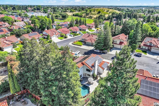 aerial view of residential area