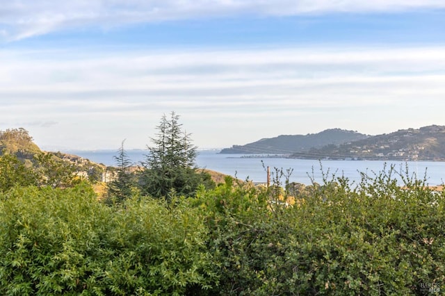 water view featuring mountains