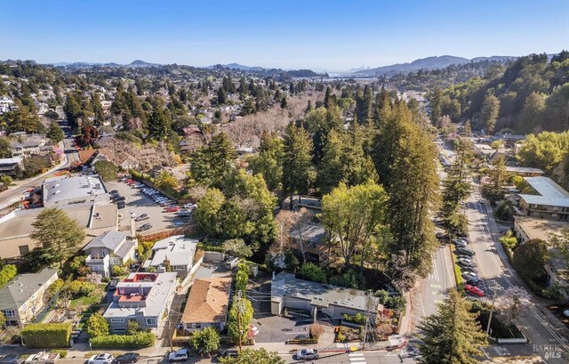 10 Millwood St, Mill Valley, CA 94941 - aerial overview of property's location featuring a mountainous background