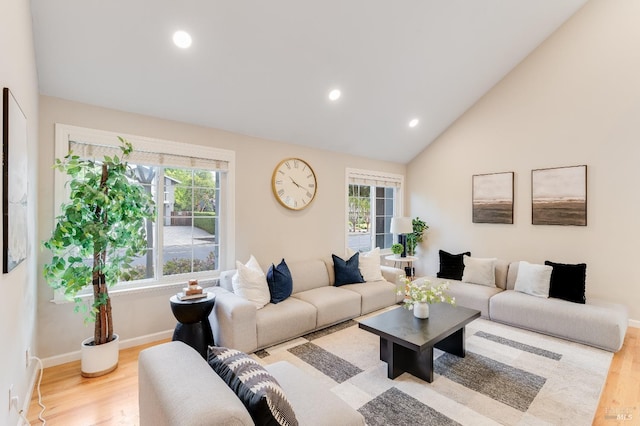 587 El Capitan Dr, Danville, CA 94526 - living area with wood finished floors, plenty of natural light, lofted ceiling, baseboards, and recessed lighting