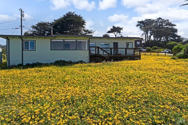 4981 Conch Ave, Bodega Bay, CA 94923 - rear view of house with a wooden deck