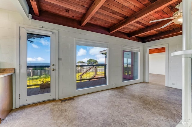 4981 Conch Ave, Bodega Bay, CA 94923 - unfurnished sunroom with beam ceiling