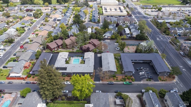 aerial view of property's location with nearby suburban area