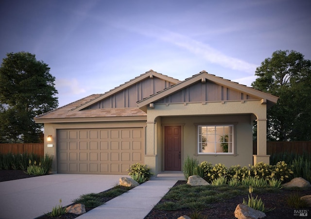 2558 Hopskotch St, Rio Vista, CA 94571 - craftsman inspired home with fence, driveway, an attached garage, and stucco siding