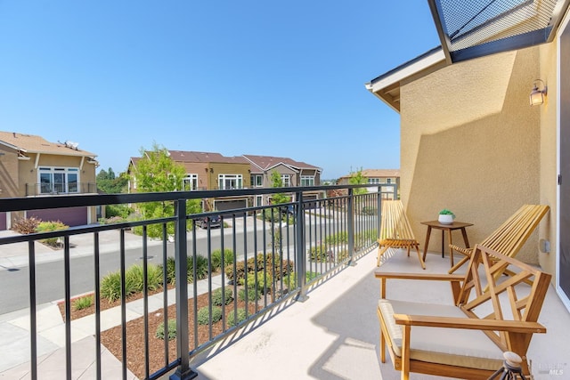 balcony with a residential view
