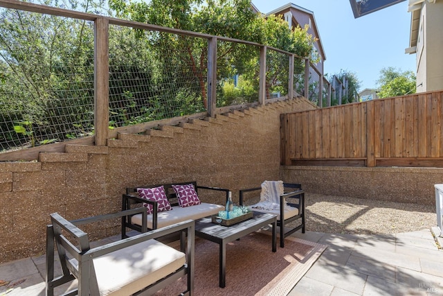 view of patio / terrace featuring a fenced backyard