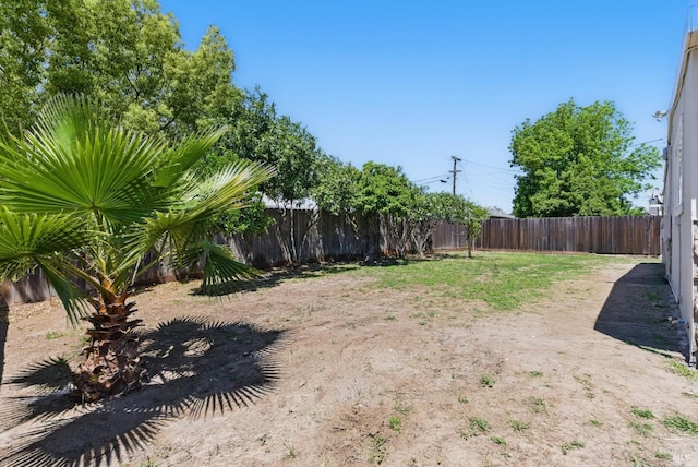 view of fenced backyard