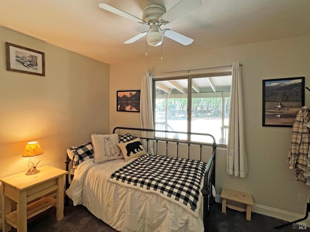 3320 Booth Way, Potter Valley, CA 95469 - carpeted bedroom featuring baseboards and ceiling fan