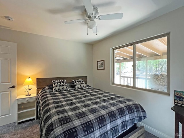 3320 Booth Way, Potter Valley, CA 95469 - bedroom featuring dark colored carpet and ceiling fan