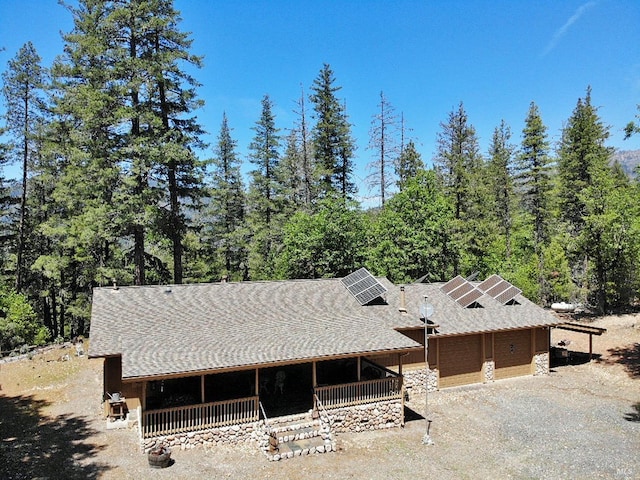 3320 Booth Way, Potter Valley, CA 95469 - view of front facade featuring roof with shingles and stone siding