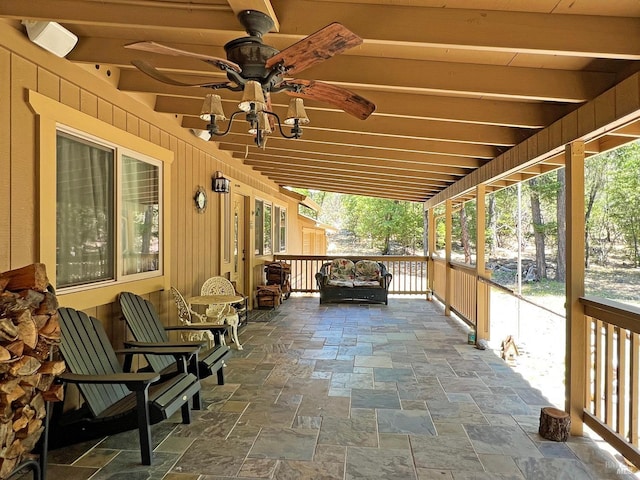 3320 Booth Way, Potter Valley, CA 95469 - view of patio featuring a ceiling fan