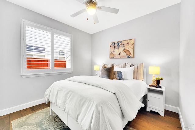 653 Robinson Way, Benicia, CA 94510 - bedroom with baseboards, wood finished floors, and a ceiling fan