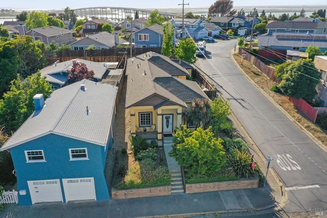 aerial perspective of suburban area
