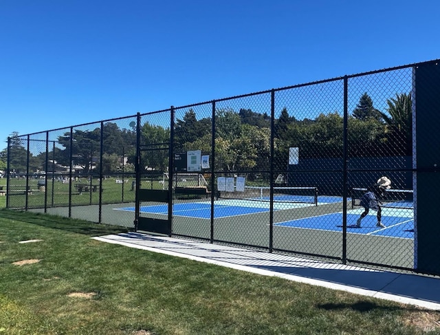 view of tennis court