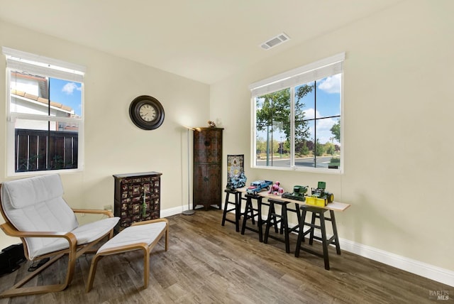 212 Via Del Sol, Vacaville, CA 95687 - sitting room featuring baseboards, wood finished floors, and plenty of natural light