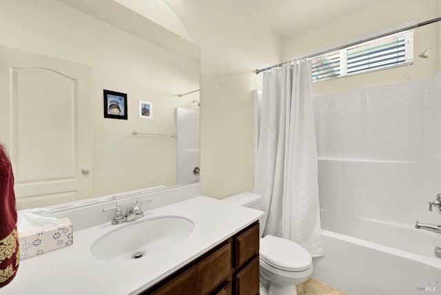 212 Via Del Sol, Vacaville, CA 95687 - bathroom featuring toilet, shower / bathtub combination with curtain, and vanity