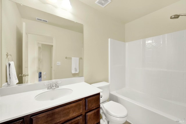 212 Via Del Sol, Vacaville, CA 95687 - bathroom featuring toilet, vanity, and tub / shower combination