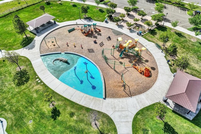 212 Via Del Sol, Vacaville, CA 95687 - drone / aerial view of a pool area