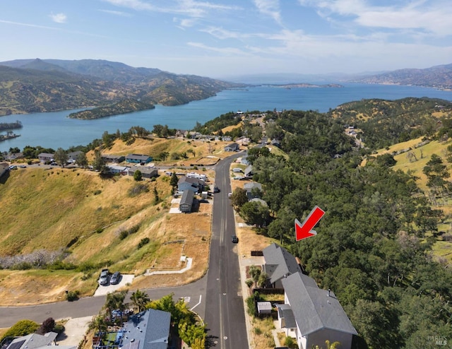 1126 Rimrock Dr, Napa, CA 94558 - aerial overview of property's location featuring a water and mountain view