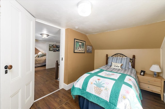 25107 Main St, Capay, CA 95607 - bedroom with wood finished floors, lofted ceiling, and baseboards