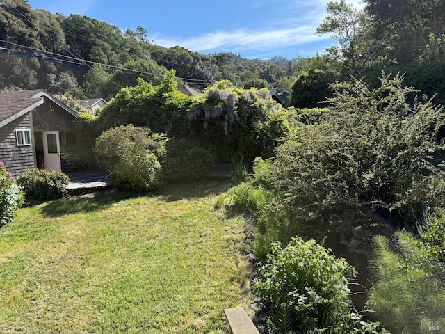 330 Aberdeen Way, Inverness, CA 94937 - view of green lawn featuring a view of trees