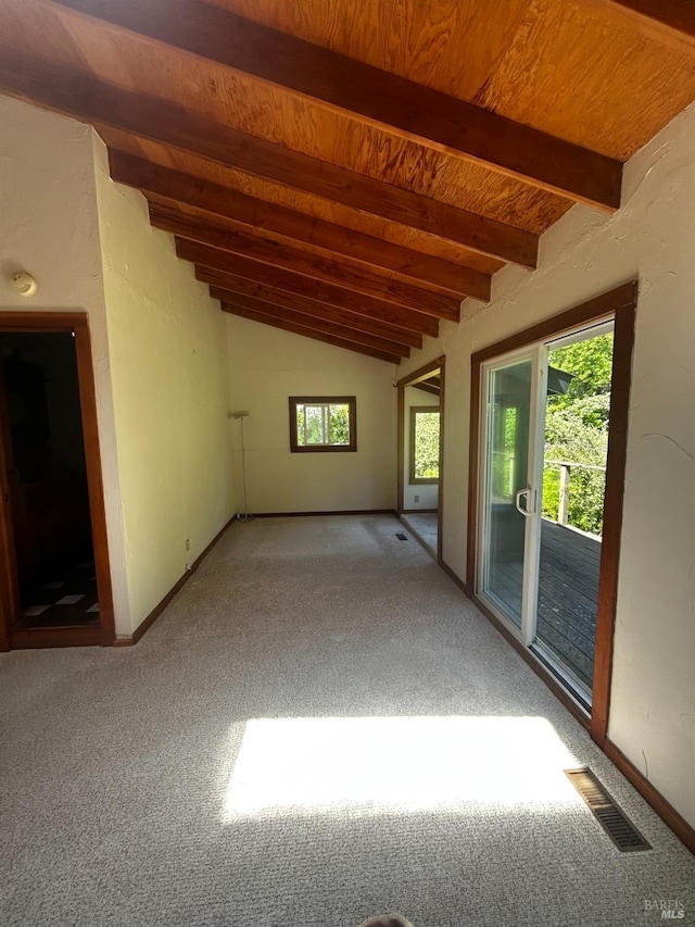 330 Aberdeen Way, Inverness, CA 94937 - unfurnished living room with wooden ceiling, carpet flooring, and baseboards