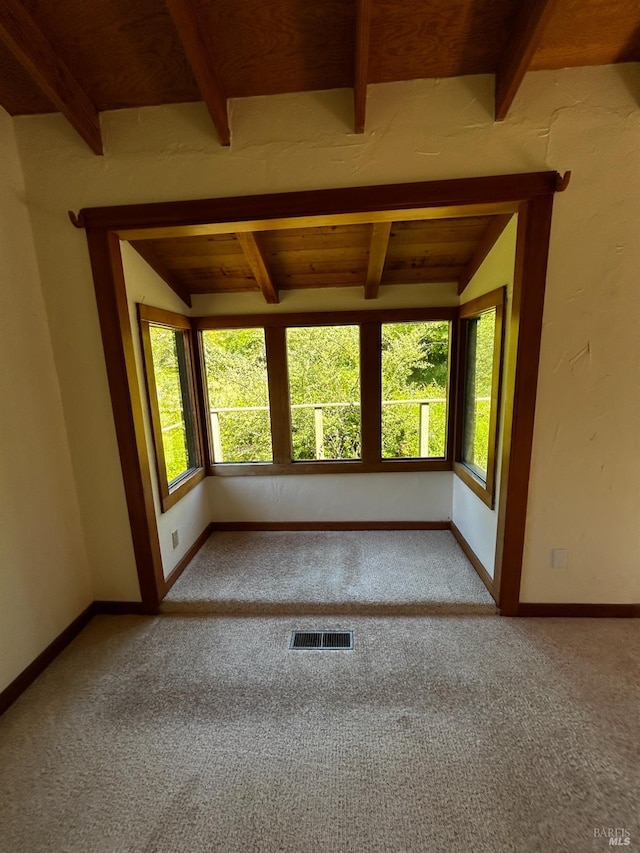 330 Aberdeen Way, Inverness, CA 94937 - carpeted spare room with plenty of natural light, wooden ceiling, and baseboards
