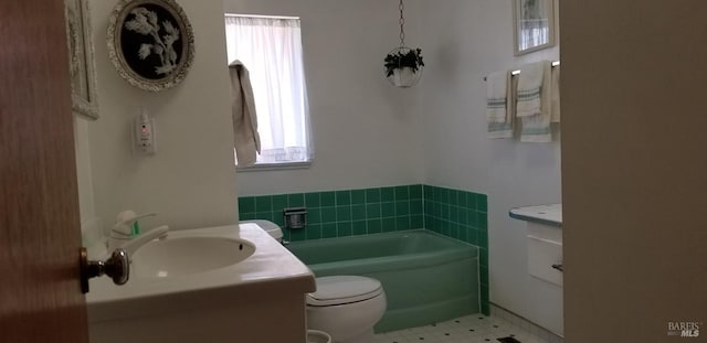 2324 W Park Ave, Napa, CA 94558 - full bath with healthy amount of natural light, vanity, a bath, and toilet