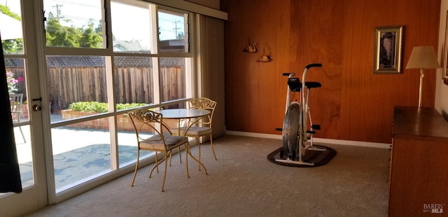 2324 W Park Ave, Napa, CA 94558 - exercise room featuring carpet flooring, plenty of natural light, and baseboards