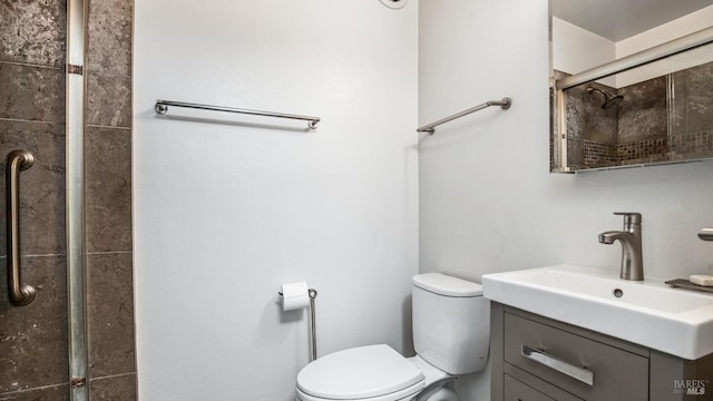 98 Forest Ln, San Rafael, CA 94903 - full bathroom with toilet, a stall shower, and vanity
