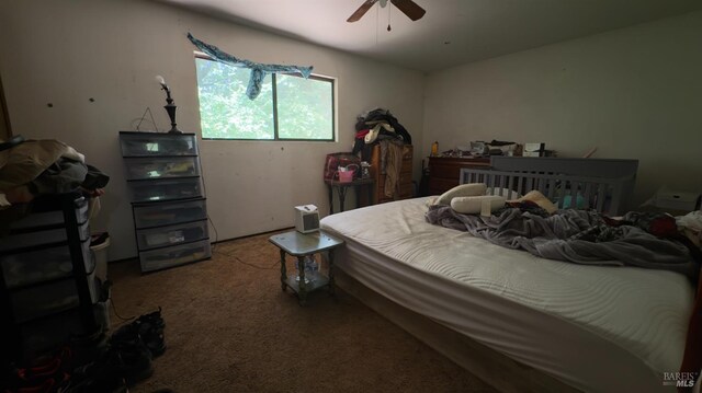 25248 Robinson Rd, Willits, CA 95490 - carpeted bedroom featuring a ceiling fan