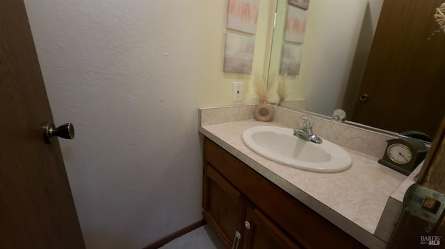 25248 Robinson Rd, Willits, CA 95490 - bathroom with vanity and a textured wall