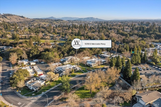 5258 El Mercado Pkwy, Santa Rosa, CA 95403 - aerial view of property and surrounding area with mountains