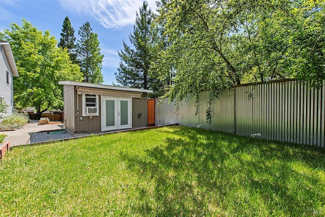 8940 Irving St, Graton, CA 95444 - view of yard with an outbuilding and french doors