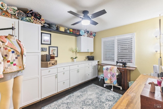 464 Azalea Way, Vacaville, CA 95688 - office with a ceiling fan and dark wood-style floors