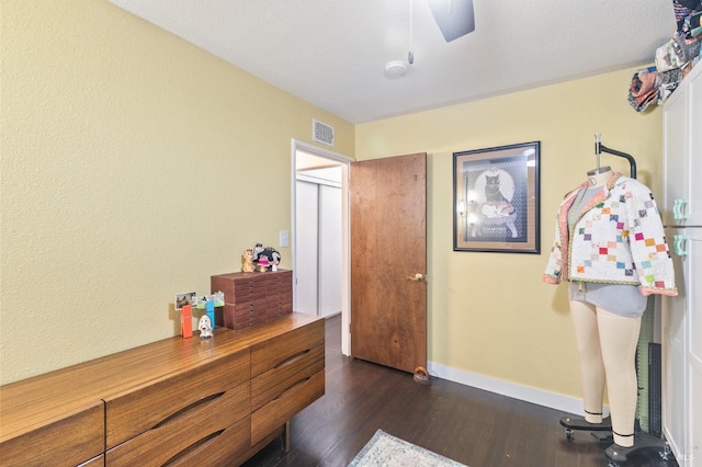 464 Azalea Way, Vacaville, CA 95688 - bedroom featuring dark wood-style floors, baseboards, and a ceiling fan